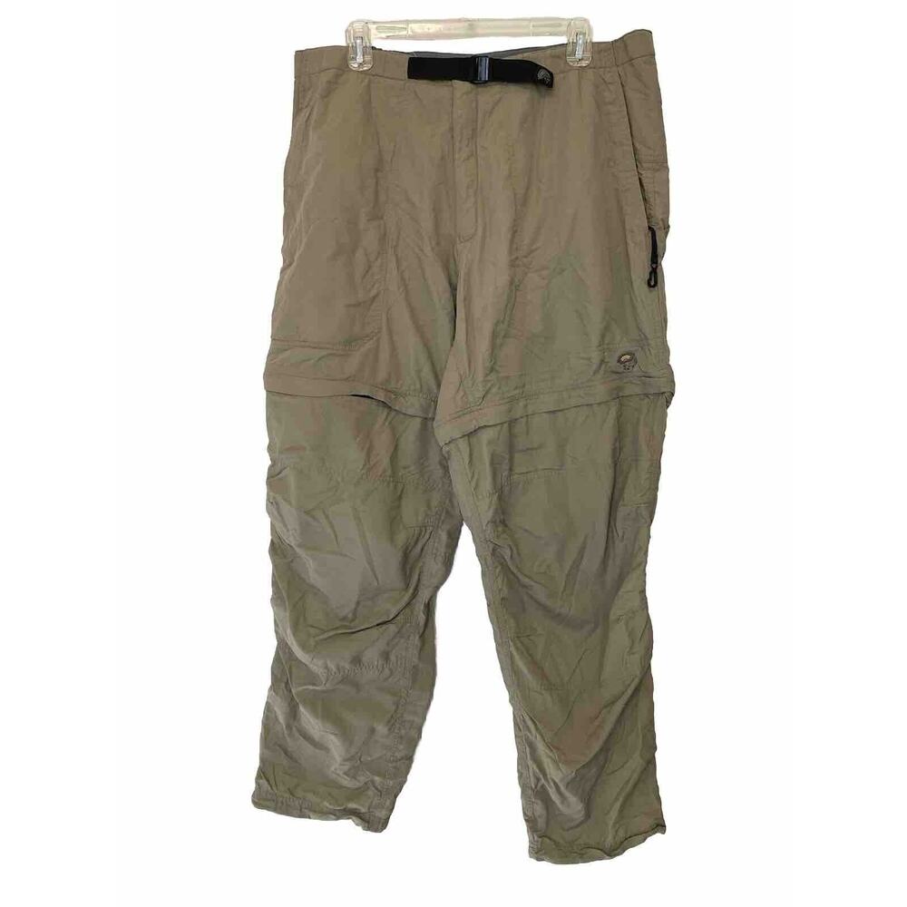 Mountain Hardwear Pants Mens XL Gorpcore Beige Convertible Nylon Belt Hiking‎